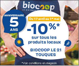 Du 17 Avril au 1er Mai, votre Biocoop le 21 fête ses 5 ans. Un anniversaire que nous souhaitons fêter avec vous et avec nos producteurs locaux !