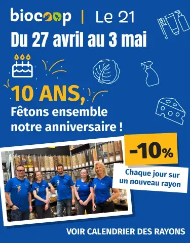 Biocoop le 21 fête ses 10 ans